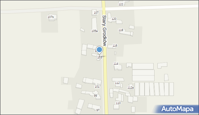 Stary Grodków, Stary Grodków, 103, mapa Stary Grodków