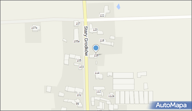 Stary Grodków, Stary Grodków, 116, mapa Stary Grodków