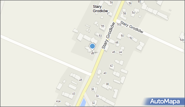 Stary Grodków, Stary Grodków, 49, mapa Stary Grodków