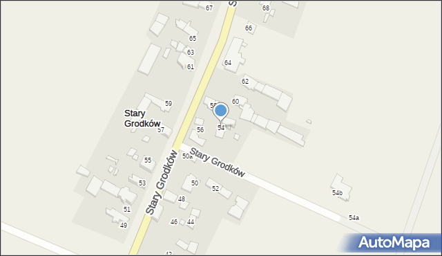Stary Grodków, Stary Grodków, 54, mapa Stary Grodków