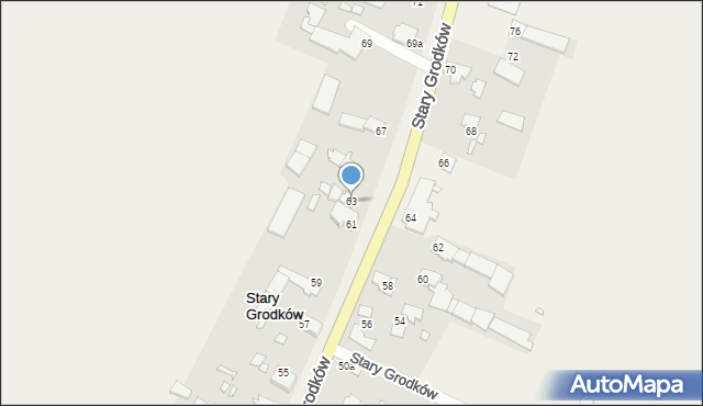 Stary Grodków, Stary Grodków, 63, mapa Stary Grodków