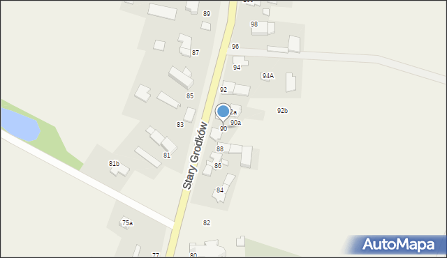 Stary Grodków, Stary Grodków, 90, mapa Stary Grodków
