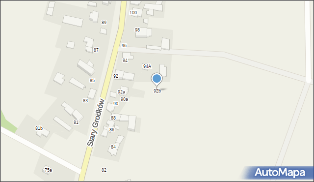 Stary Grodków, Stary Grodków, 92b, mapa Stary Grodków
