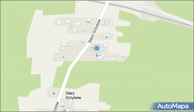 Stary Grzybów, Stary Grzybów, 8a, mapa Stary Grzybów