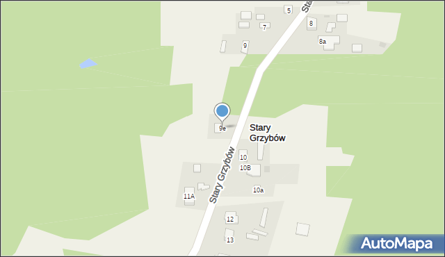 Stary Grzybów, Stary Grzybów, 9e, mapa Stary Grzybów