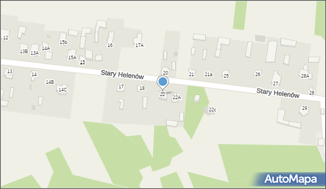 Stary Helenów, Stary Helenów, 22, mapa Stary Helenów