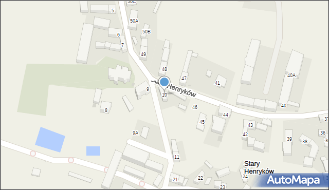 Stary Henryków, Stary Henryków, 10, mapa Stary Henryków