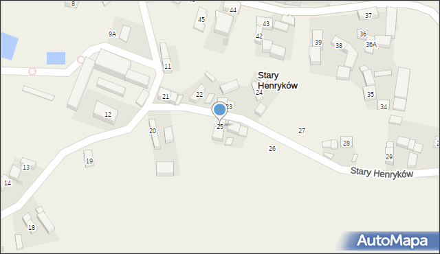 Stary Henryków, Stary Henryków, 25, mapa Stary Henryków