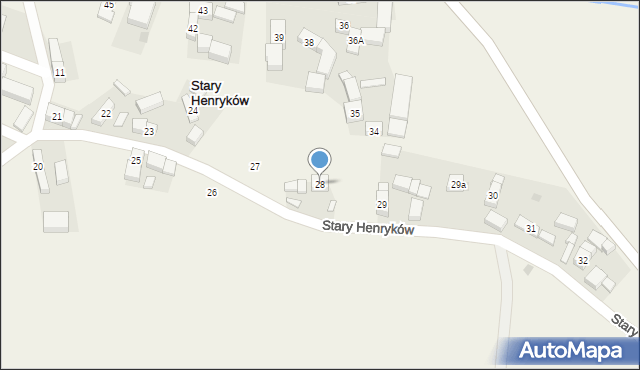 Stary Henryków, Stary Henryków, 28, mapa Stary Henryków