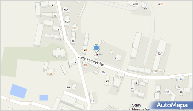 Stary Henryków, Stary Henryków, 47, mapa Stary Henryków