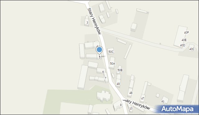 Stary Henryków, Stary Henryków, 5, mapa Stary Henryków
