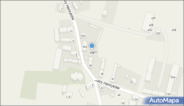 Stary Henryków, Stary Henryków, 50B, mapa Stary Henryków