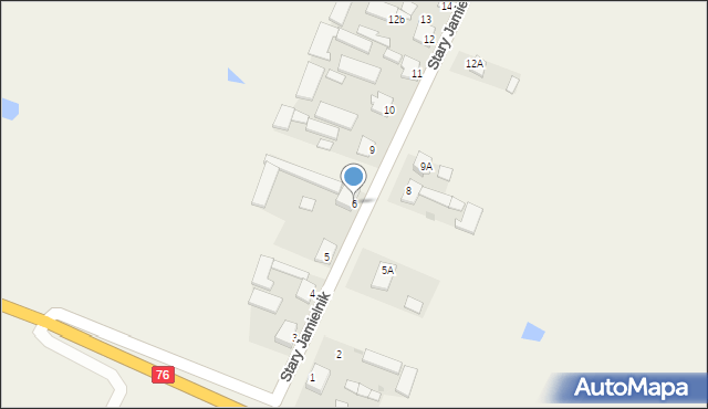 Stary Jamielnik, Stary Jamielnik, 6, mapa Stary Jamielnik