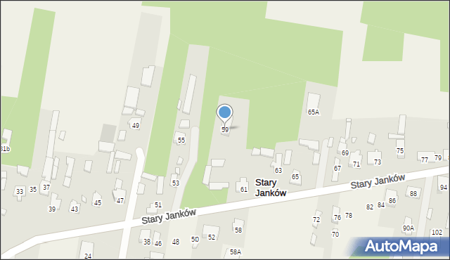 Stary Janków, Stary Janków, 59, mapa Stary Janków