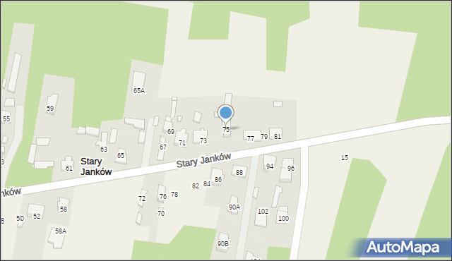 Stary Janków, Stary Janków, 75, mapa Stary Janków