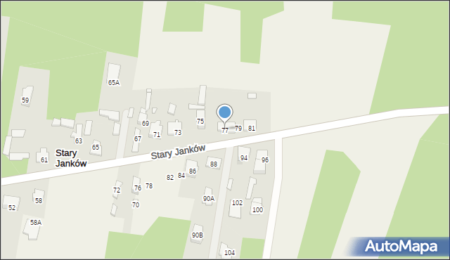 Stary Janków, Stary Janków, 77, mapa Stary Janków
