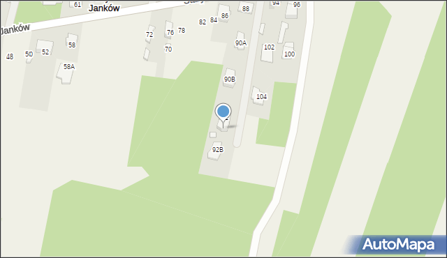 Stary Janków, Stary Janków, 92A, mapa Stary Janków