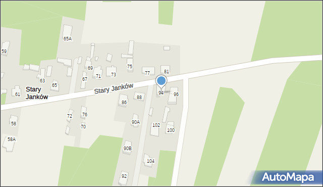 Stary Janków, Stary Janków, 94, mapa Stary Janków