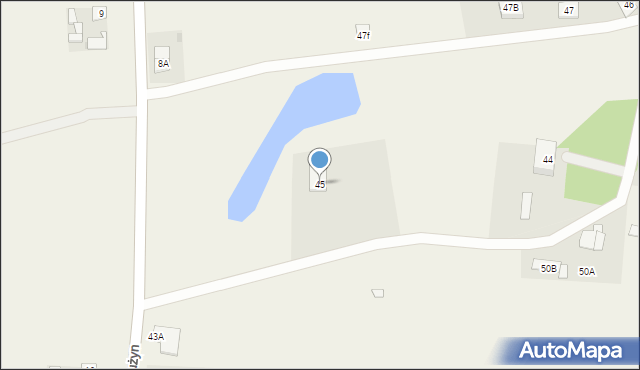 Stary Jarużyn, Stary Jarużyn, 45, mapa Stary Jarużyn