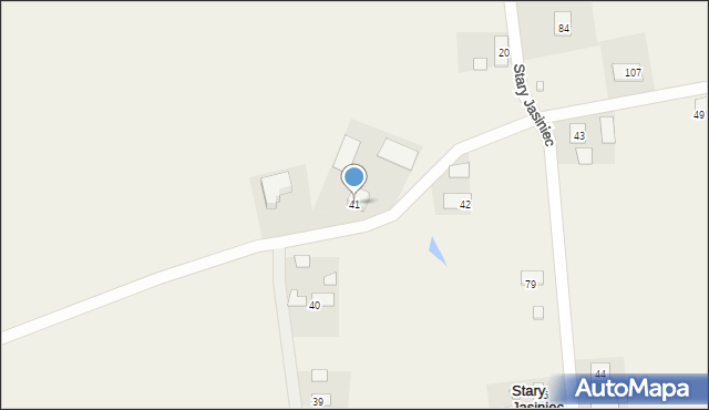 Stary Jasiniec, Stary Jasiniec, 41, mapa Stary Jasiniec