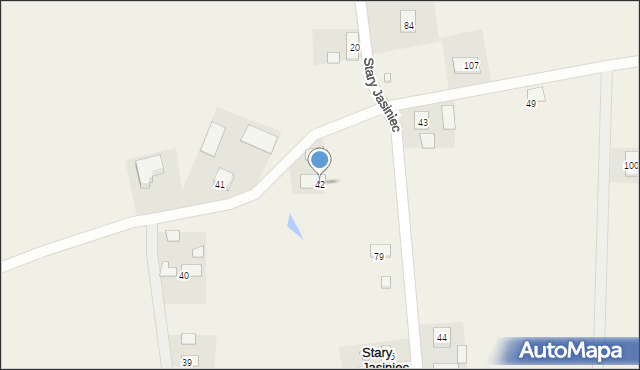 Stary Jasiniec, Stary Jasiniec, 42, mapa Stary Jasiniec