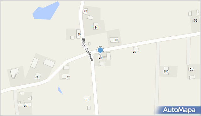 Stary Jasiniec, Stary Jasiniec, 43, mapa Stary Jasiniec