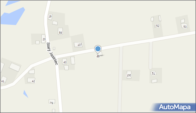 Stary Jasiniec, Stary Jasiniec, 49, mapa Stary Jasiniec