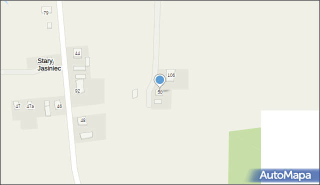 Stary Jasiniec, Stary Jasiniec, 50, mapa Stary Jasiniec