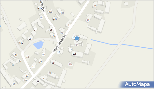 Stary Jaworów, Stary Jaworów, 14, mapa Stary Jaworów