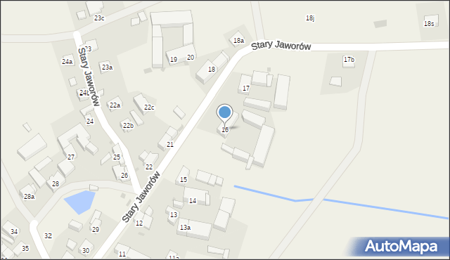 Stary Jaworów, Stary Jaworów, 16, mapa Stary Jaworów