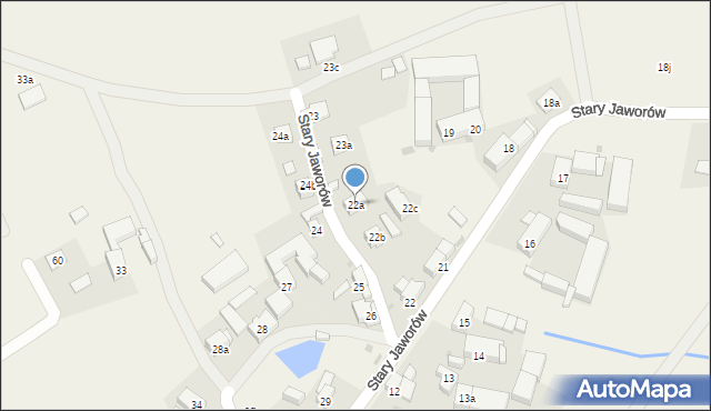 Stary Jaworów, Stary Jaworów, 22a, mapa Stary Jaworów