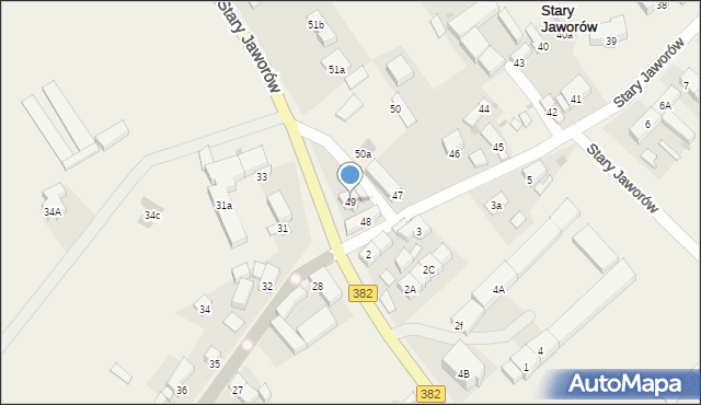 Stary Jaworów, Stary Jaworów, 49, mapa Stary Jaworów