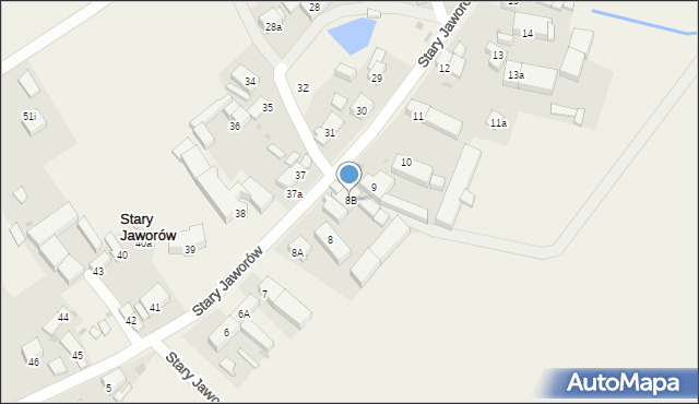 Stary Jaworów, Stary Jaworów, 8B, mapa Stary Jaworów
