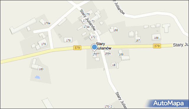 Stary Julianów, Stary Julianów, 170, mapa Stary Julianów