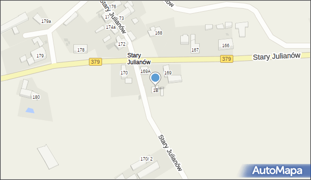Stary Julianów, Stary Julianów, 1B, mapa Stary Julianów