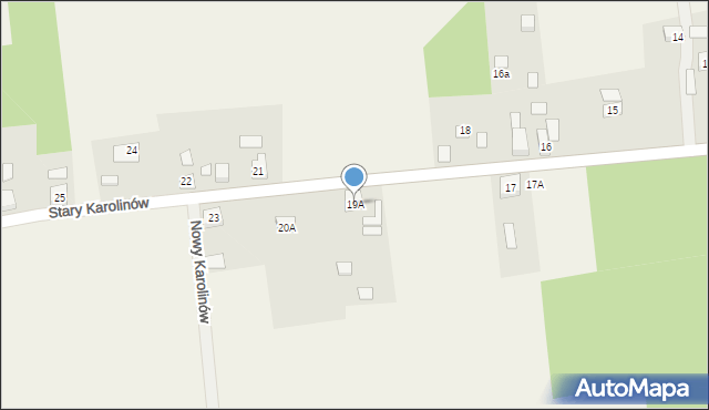 Stary Karolinów, Stary Karolinów, 19A, mapa Stary Karolinów