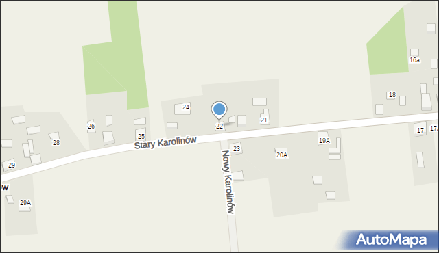 Stary Karolinów, Stary Karolinów, 22, mapa Stary Karolinów