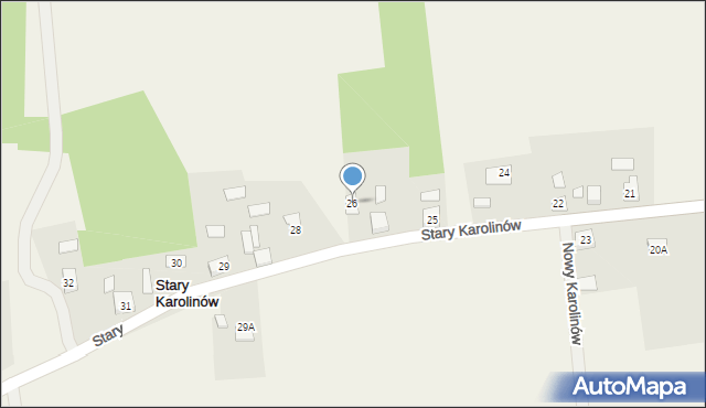 Stary Karolinów, Stary Karolinów, 26, mapa Stary Karolinów