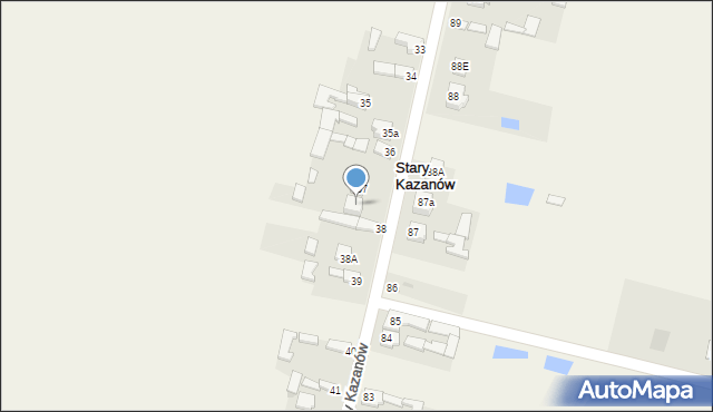 Stary Kazanów, Stary Kazanów, 37a, mapa Stary Kazanów