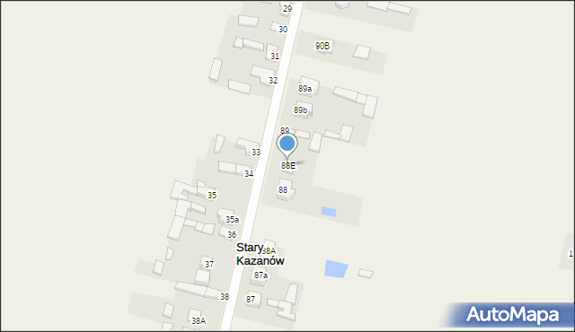 Stary Kazanów, Stary Kazanów, 88E, mapa Stary Kazanów