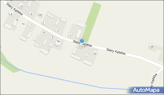 Stary Kębłów, Stary Kębłów, 1, mapa Stary Kębłów