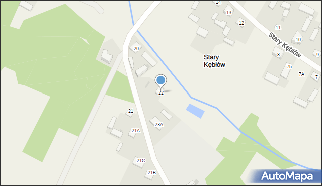 Stary Kębłów, Stary Kębłów, 22, mapa Stary Kębłów