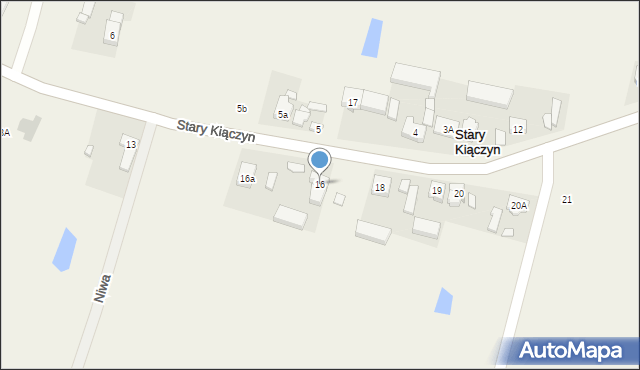 Stary Kiączyn, Stary Kiączyn, 16, mapa Stary Kiączyn