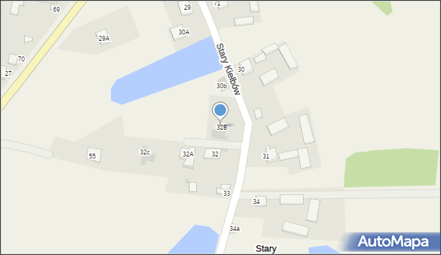 Stary Kiełbów, Stary Kiełbów, 32B, mapa Stary Kiełbów