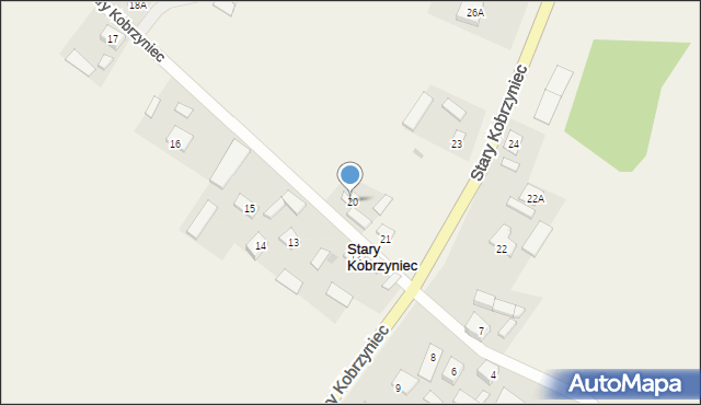 Stary Kobrzyniec, Stary Kobrzyniec, 20a, mapa Stary Kobrzyniec