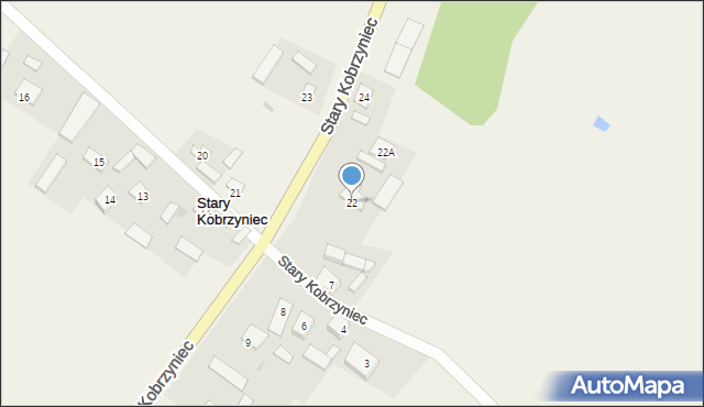 Stary Kobrzyniec, Stary Kobrzyniec, 22, mapa Stary Kobrzyniec