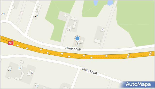 Stary Konik, Stary Konik, 6, mapa Stary Konik