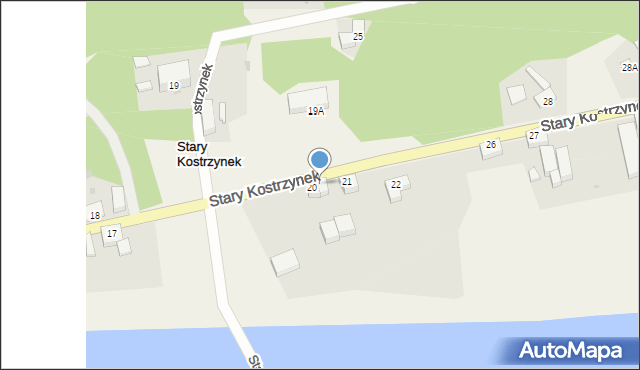 Stary Kostrzynek, Stary Kostrzynek, 20A, mapa Stary Kostrzynek