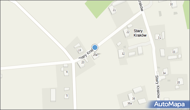 Stary Kraków, Stary Kraków, 20a, mapa Stary Kraków