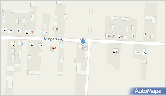 Stary Krzesk, Stary Krzesk, 12, mapa Stary Krzesk